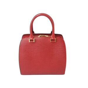 LOUIS VUITTON Pont Neuf Handbag Epi Leather Castilian Red
